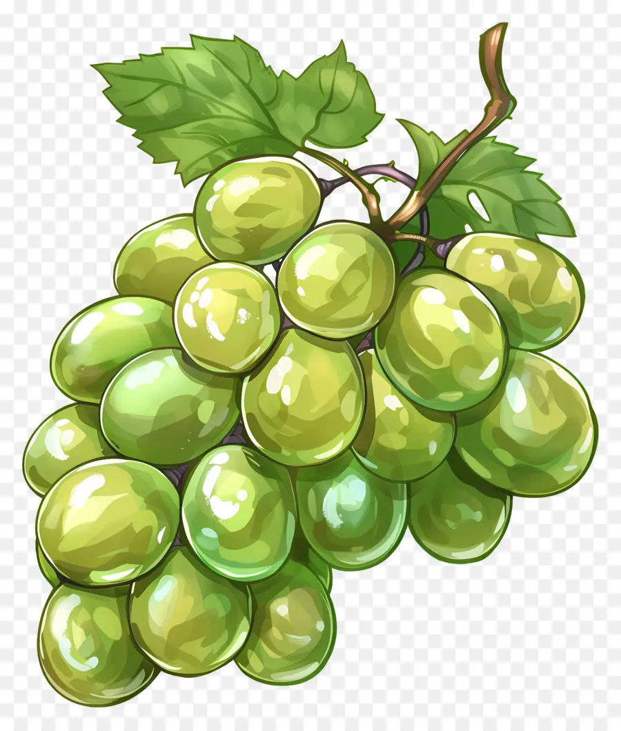 Uvas Verdes，La Fruta PNG