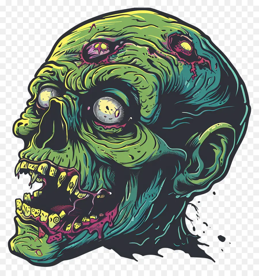 Cabeza De Zombi，Zombie PNG