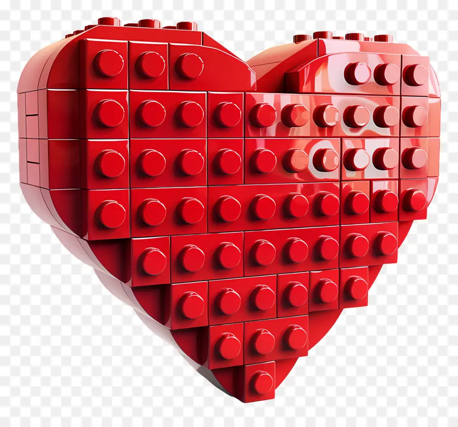 Corazón Rojo，Lego Corazón PNG