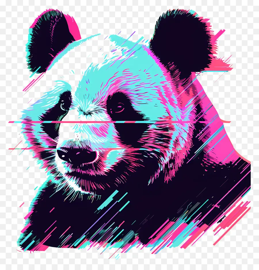 Panda De Onda De Vapor，Panda PNG