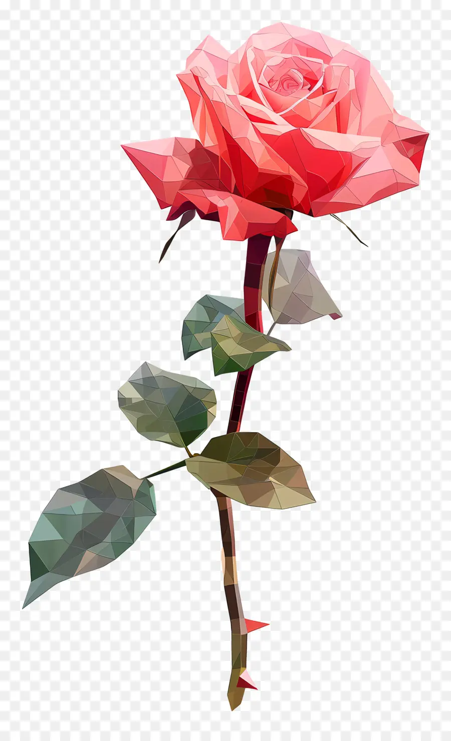 Arte Digital，Flor Roja PNG