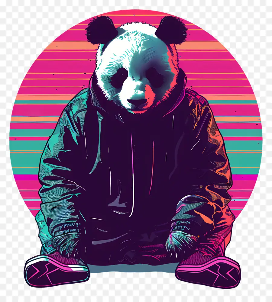 Panda De Onda De Vapor，Panda PNG