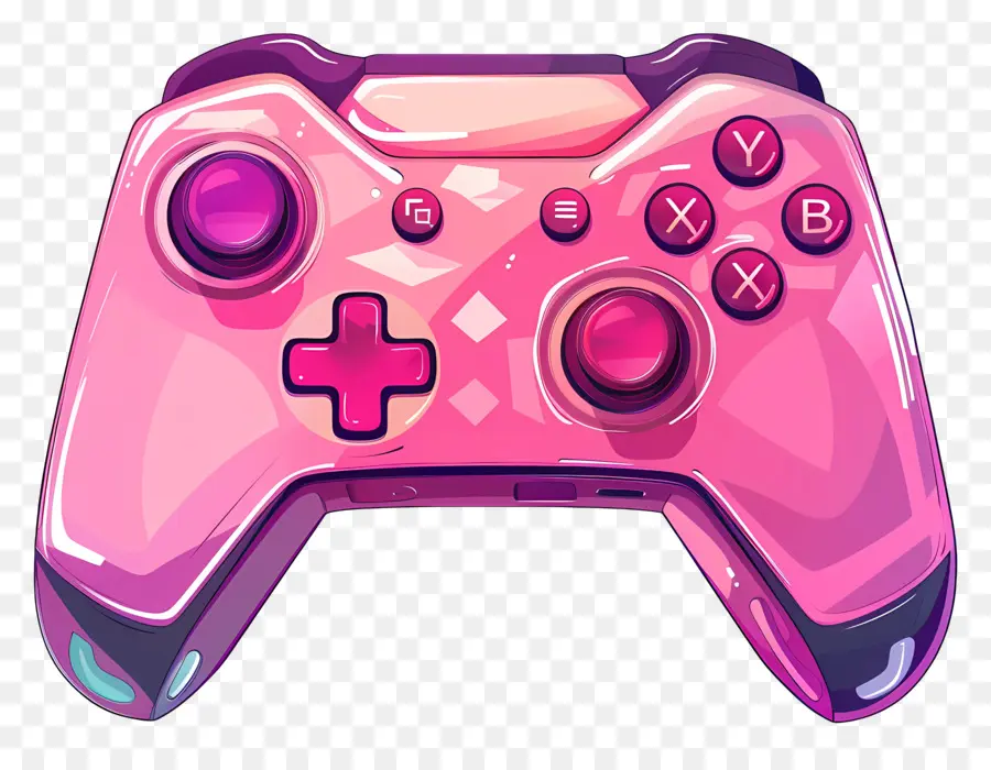 Gamepad，Controlador De Juego Rosa PNG