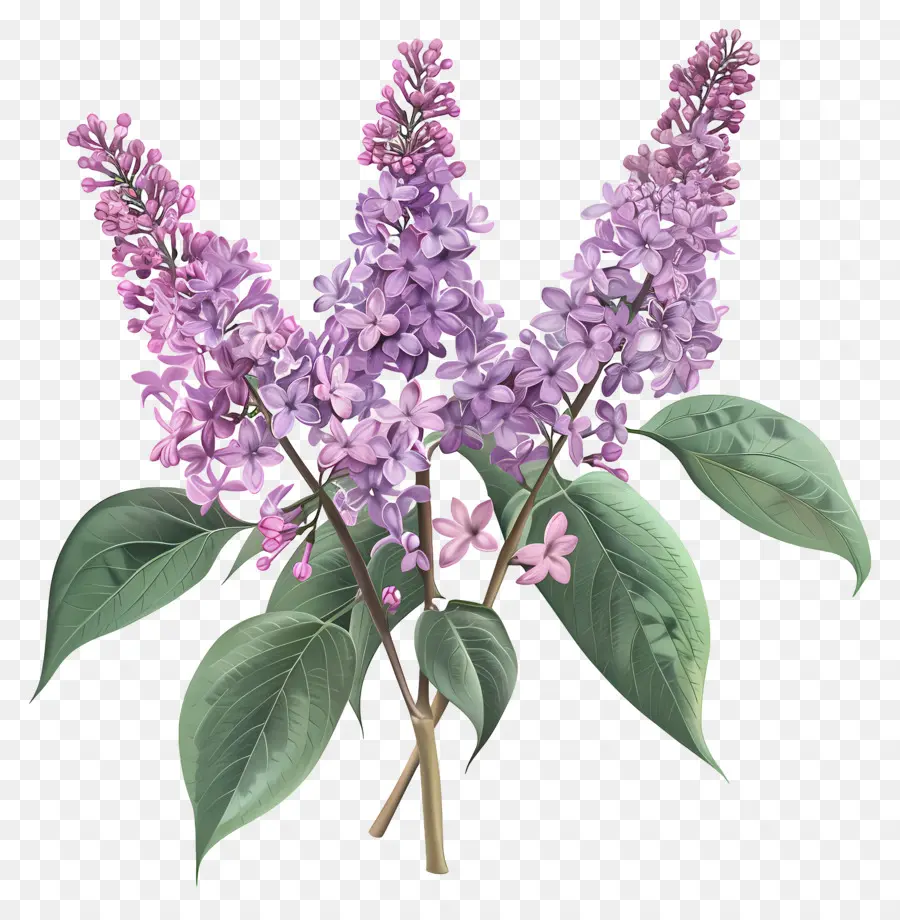 Flores Lilas，Lila Púrpura PNG