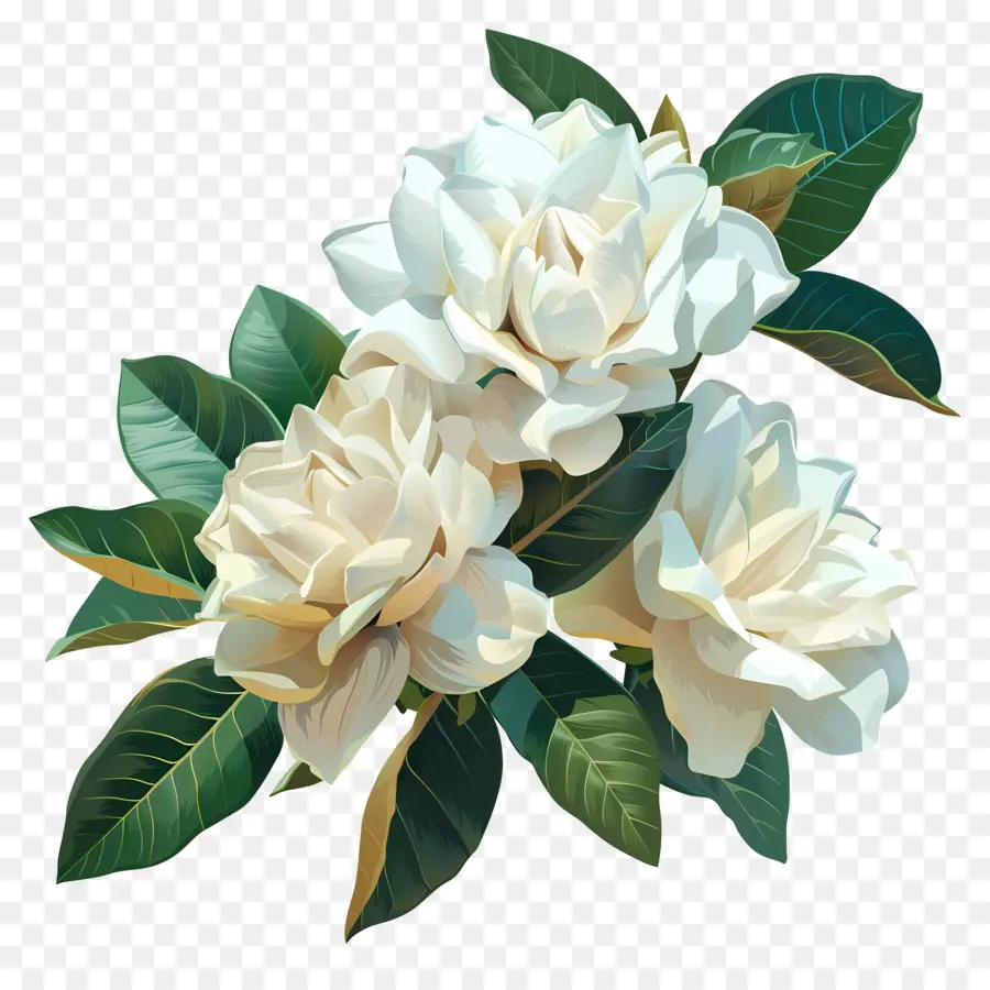 Flor Digital，Flor Blanca PNG