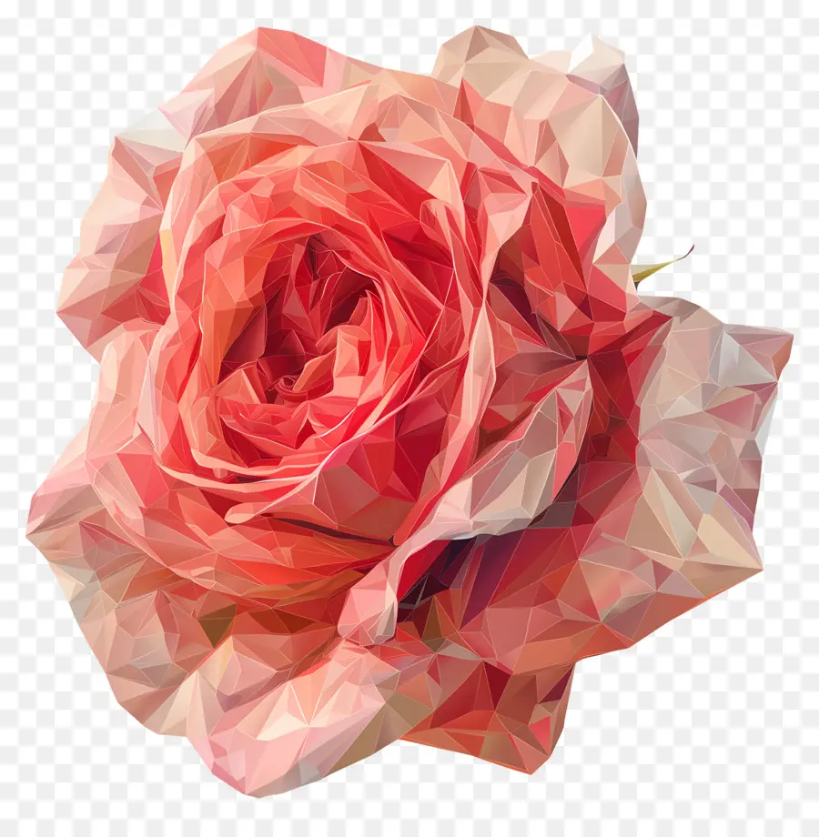 Arte Digital，Rosa Geométrica PNG