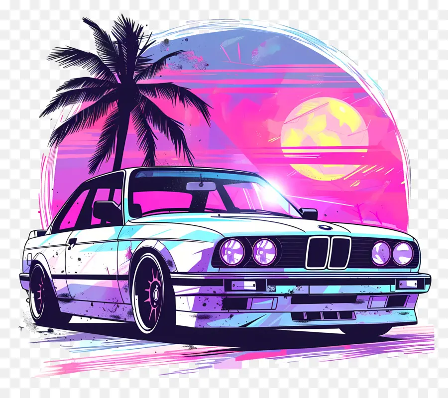 Coche De Vapor，Vaporwave PNG