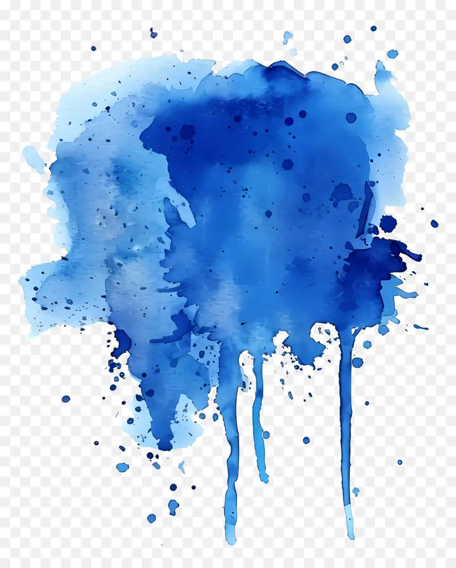 Agua Azul Splash，Pintura A La Acuarela PNG