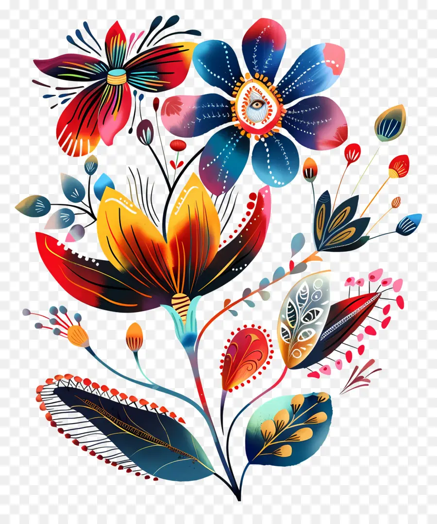 Decoración De Flores，Flower Painting PNG