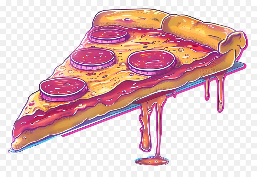 Pizza De Vapor，Vaporwave PNG