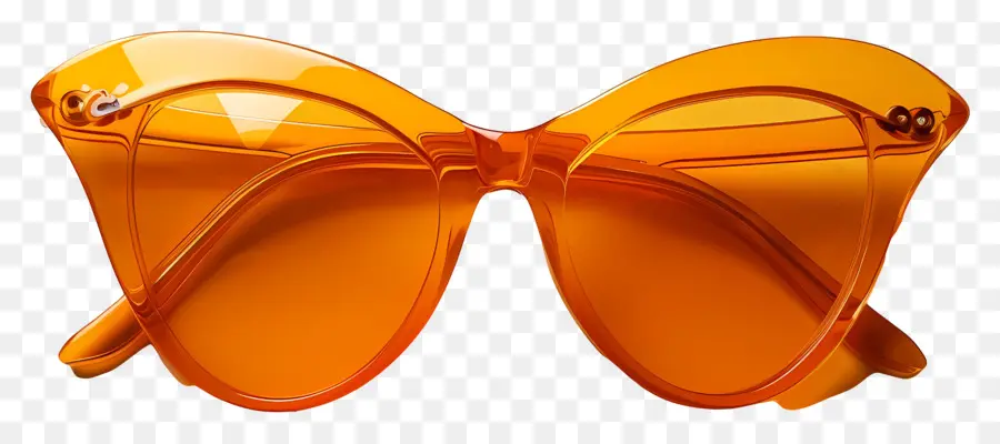 Diseño De Gafas De Sol，Gafas De Sol Naranjas PNG