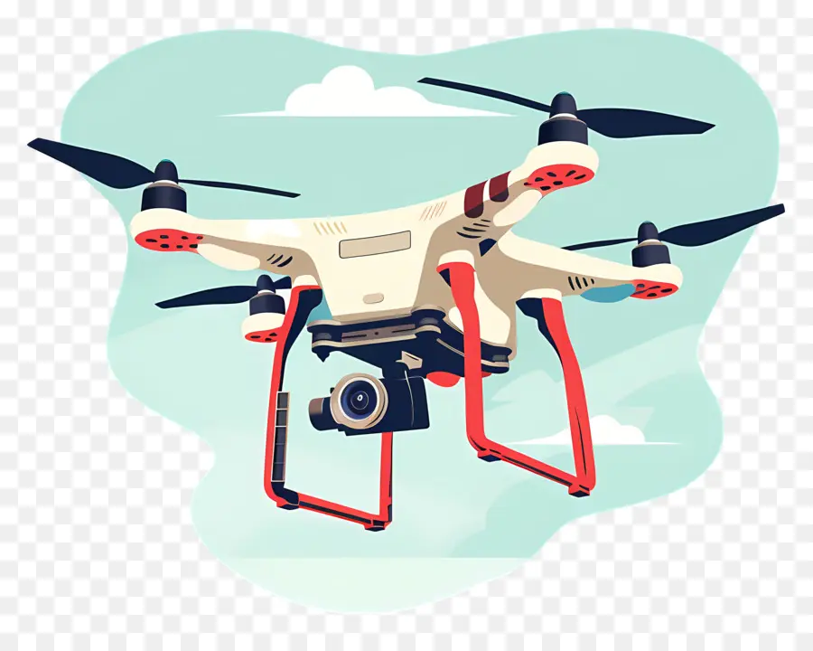 Dron Volador，Drone Colorido PNG