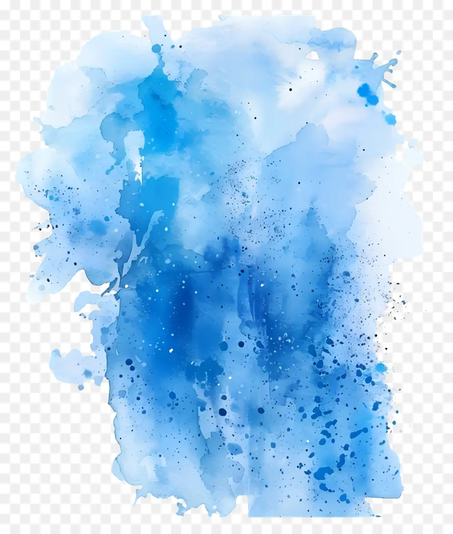 Agua Azul Splash，Pintura A La Acuarela PNG