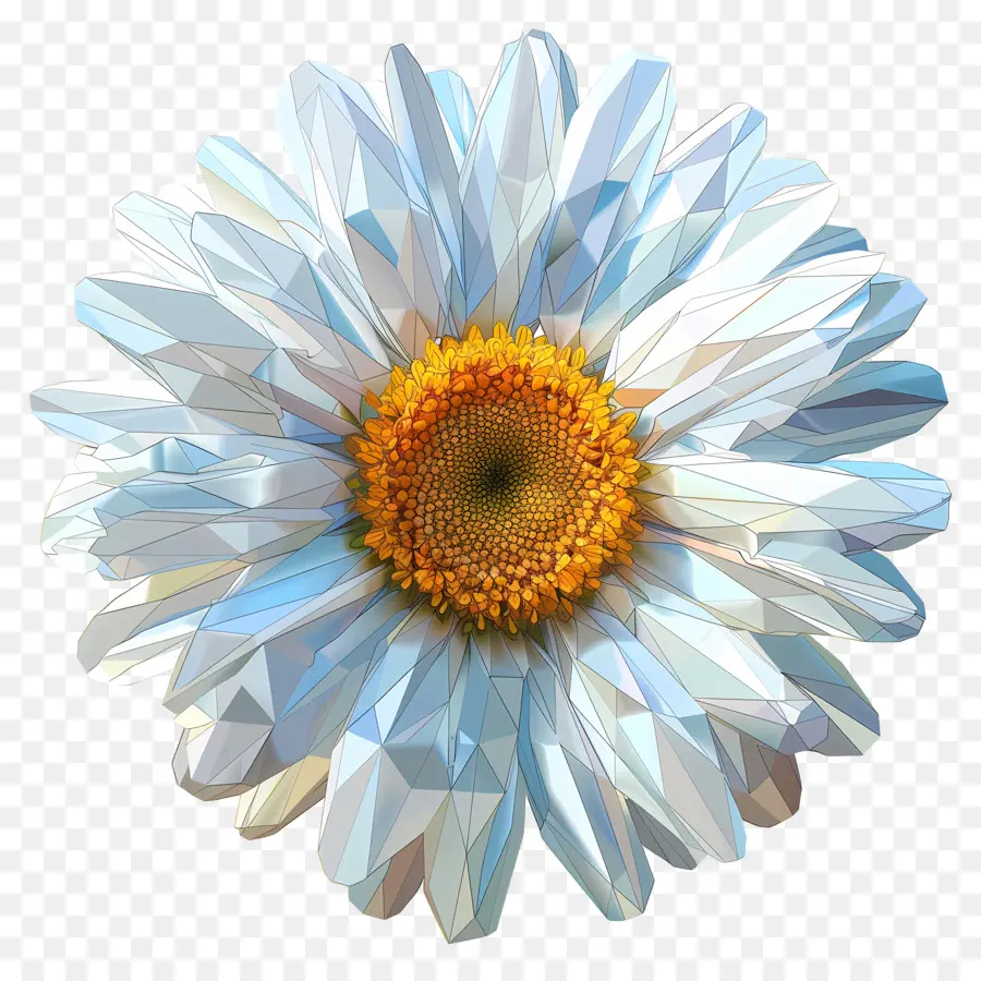 Arte De Flores Digital，Daisy Blanco PNG