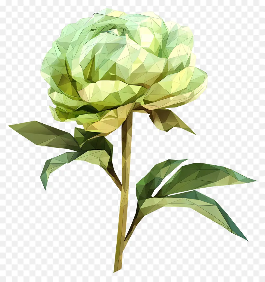 Arte Digital，Flor Verde PNG