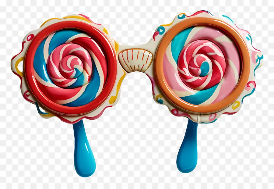 Diseño De Gafas De Sol，Colorido Lollipop PNG
