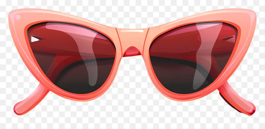 Diseño De Gafas De Sol，Gafas De Ojos De Gato Rosa PNG