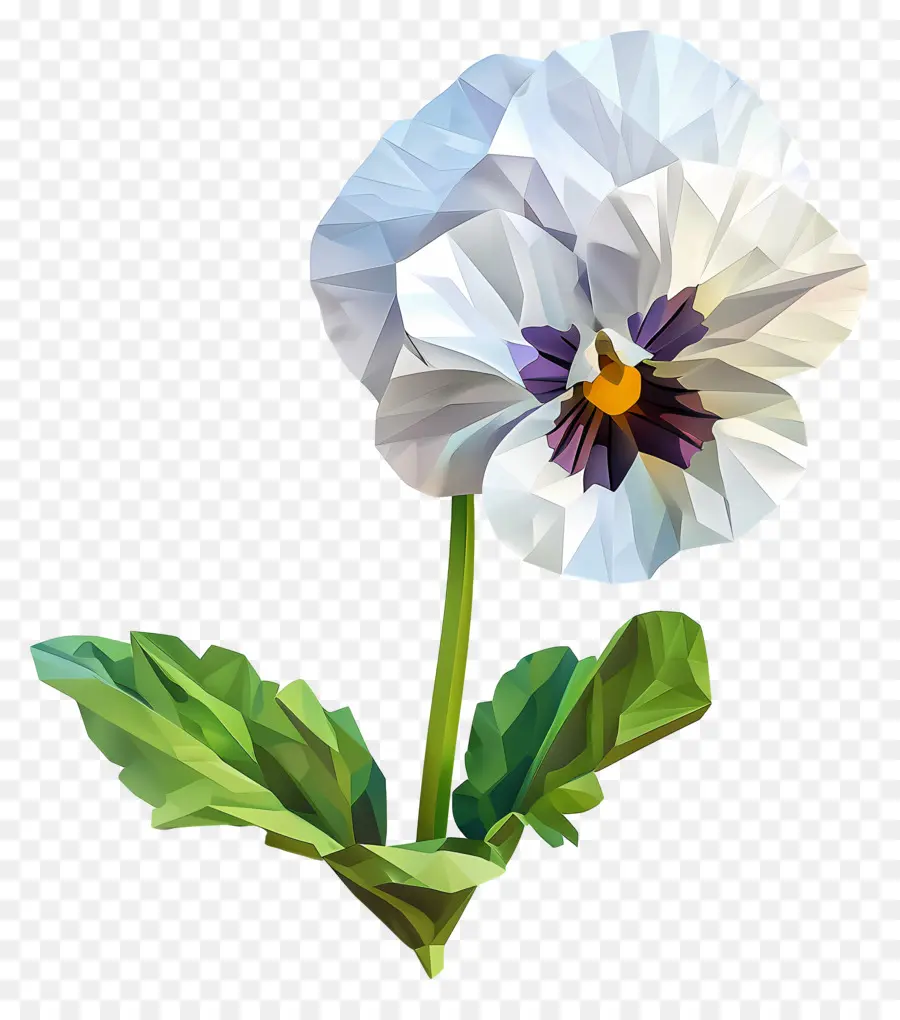 Arte De Flores Digital，Flor Blanca PNG