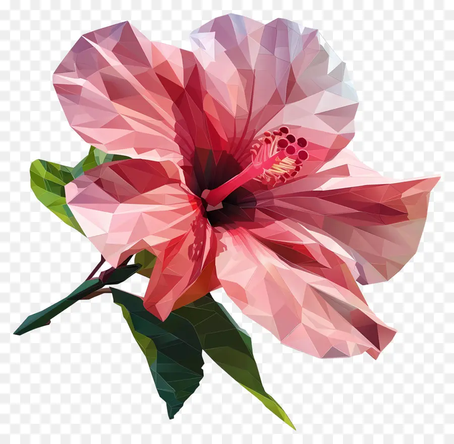 Arte Floral Digital，Flor Poligonal PNG