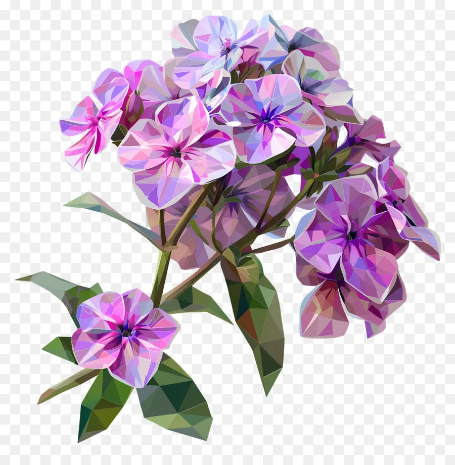 Arte De Flores Digital，Baja Poli Arte PNG