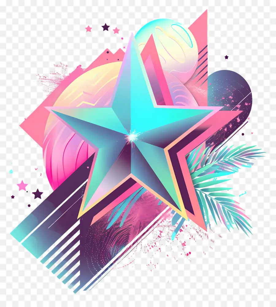 Estrella De Vaporwave，Vaporwave PNG