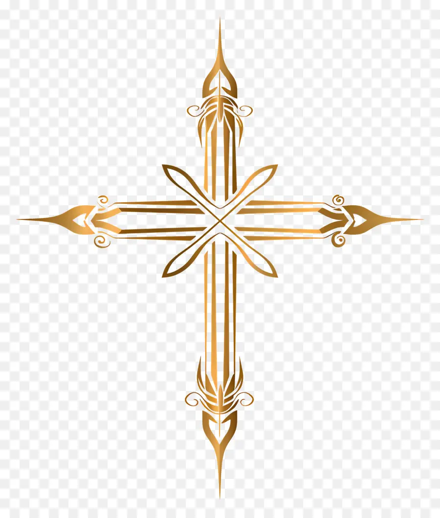 Cruz Cristiana，Cruz De Oro PNG