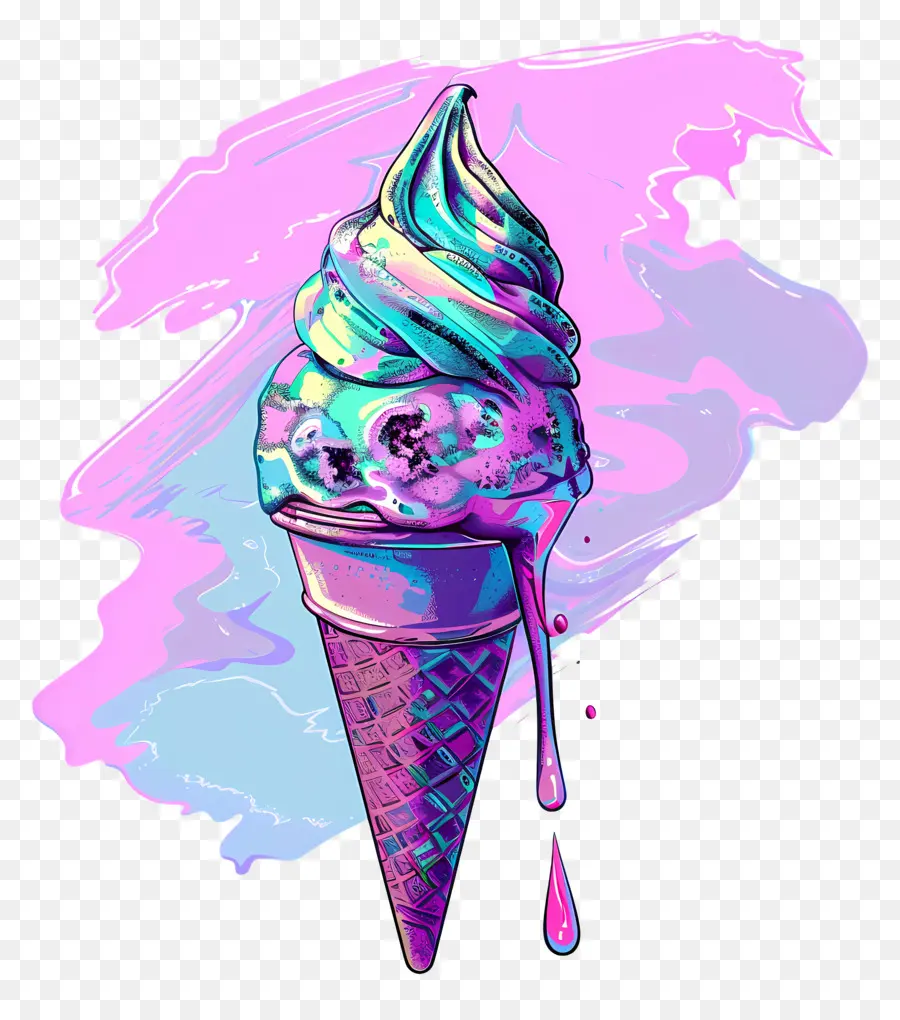 Helado De Vaporwave，Vaporwave PNG