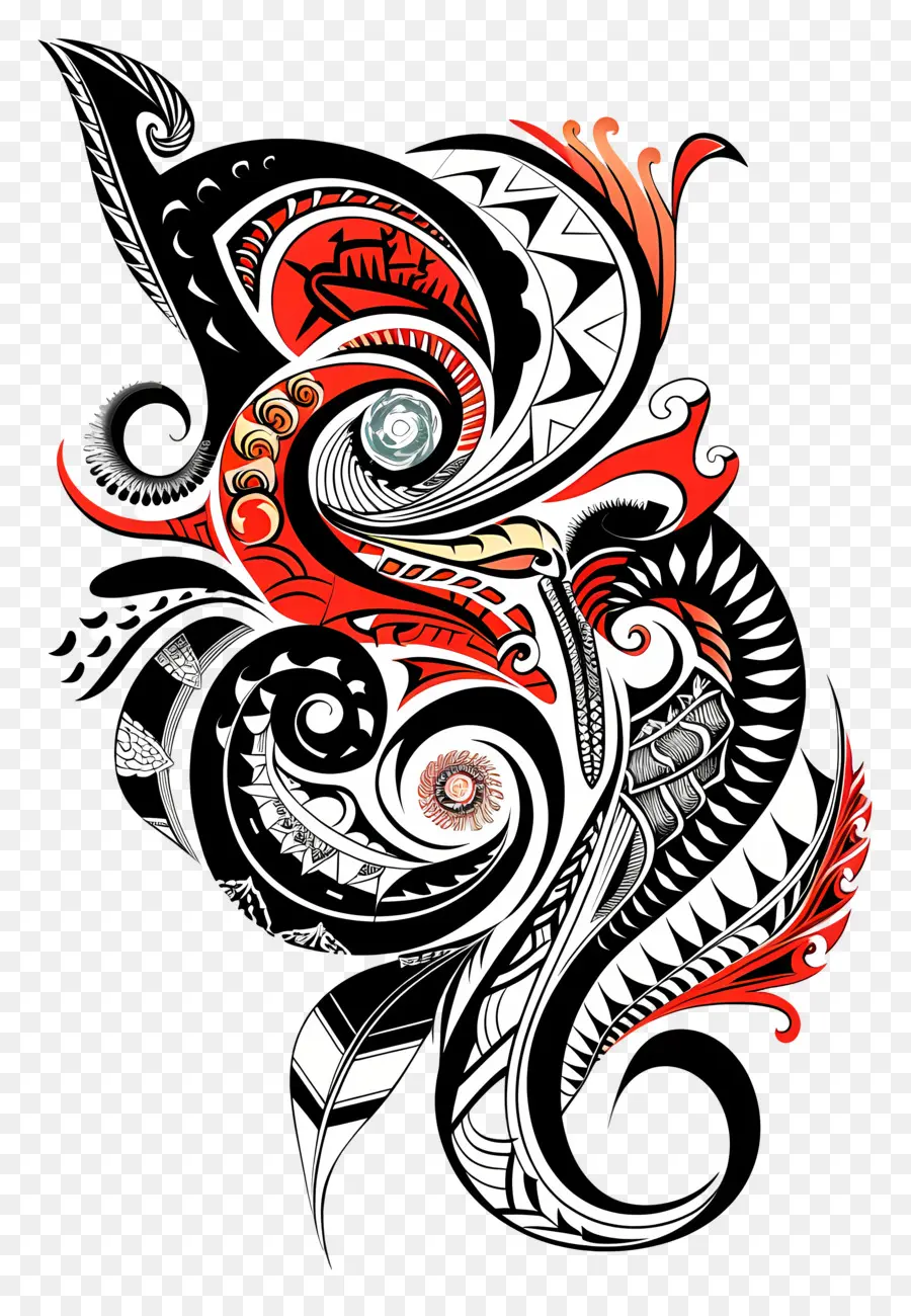 Tatuaje Maorí，Arte Tribal PNG