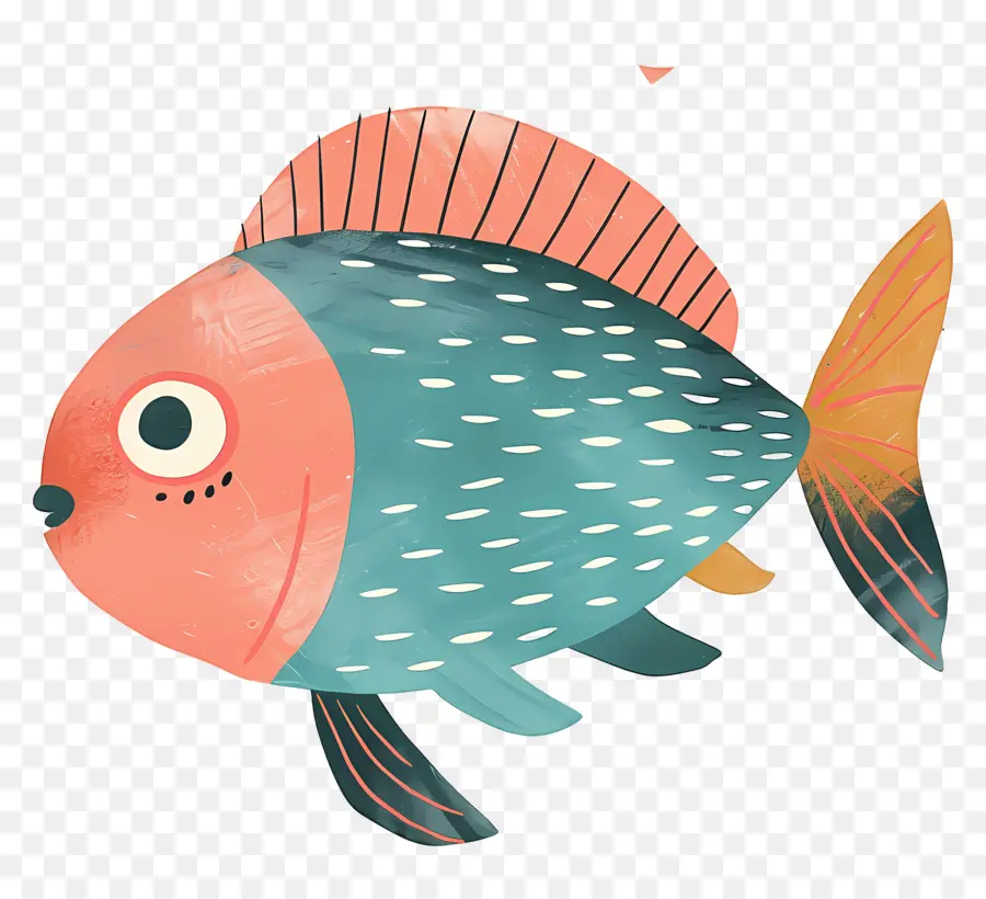 Pez De Dibujos Animados，Peces Coloridos PNG