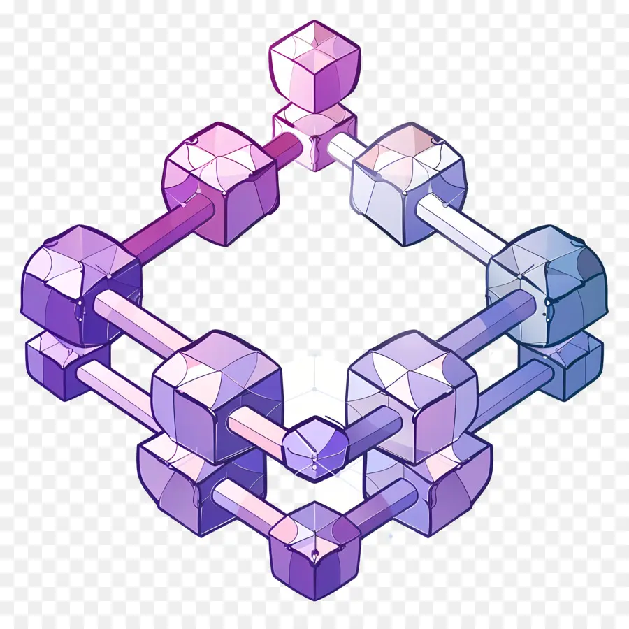 Cadena De Bloques，Estructura Molecular PNG