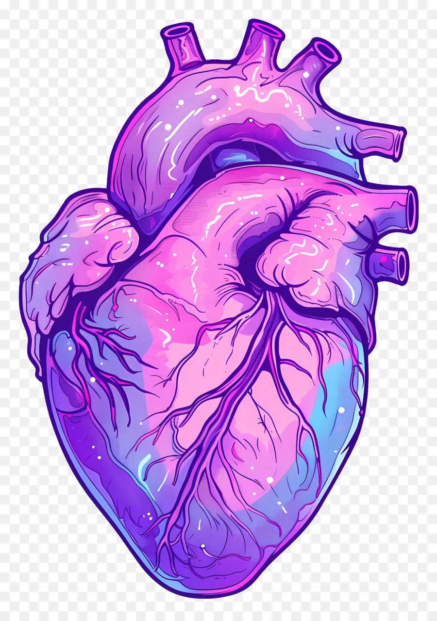 Vaporwave Heart，Corazón Humano PNG