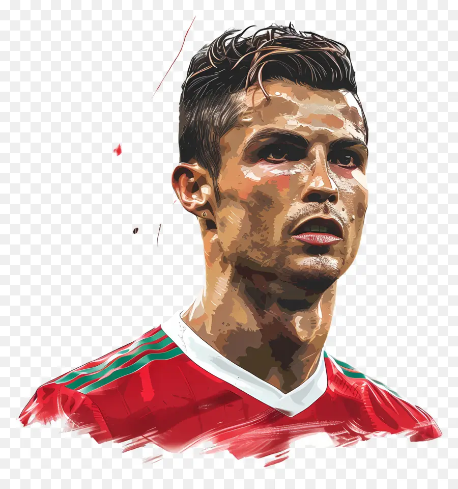 Cristian Ronaldo，Retrato De Jugador De Fútbol PNG