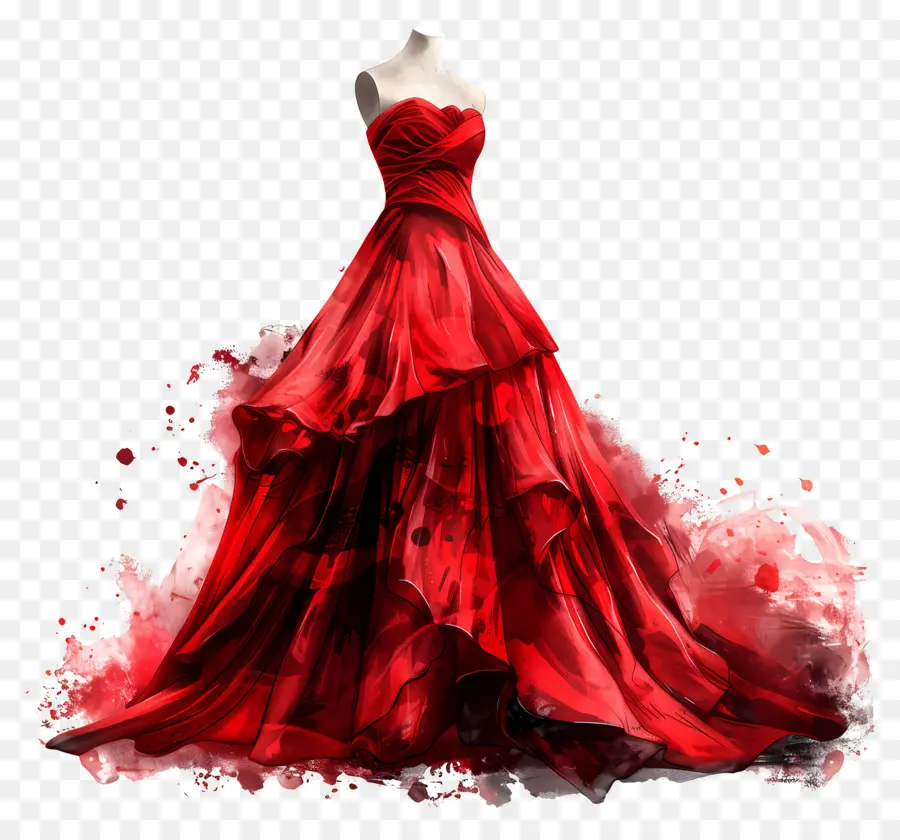 Rojo Vestido De Novia，Vestido De Noche Rojo PNG