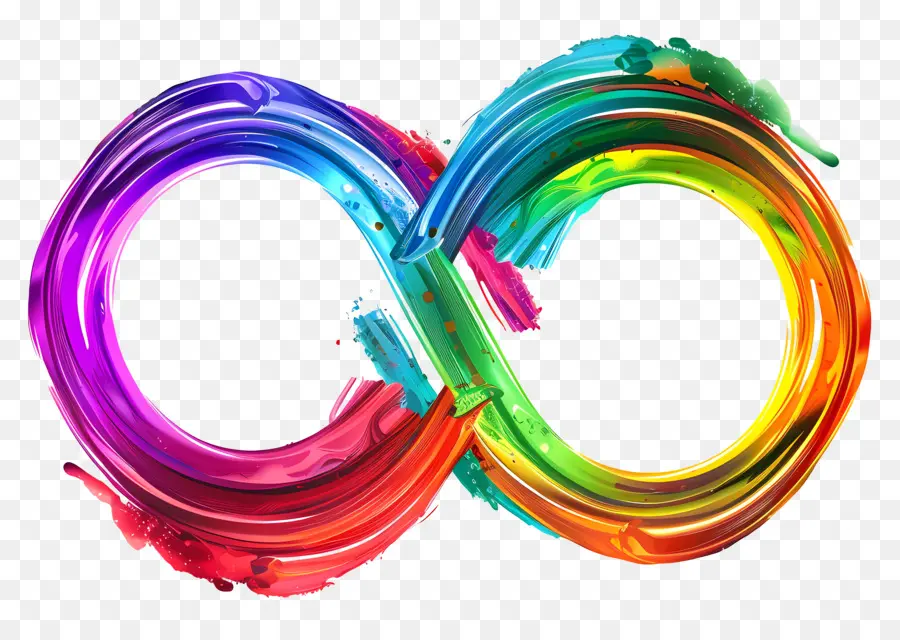 Rainbow Infinity Sign，Símbolo De Infinito Arcoirbow PNG