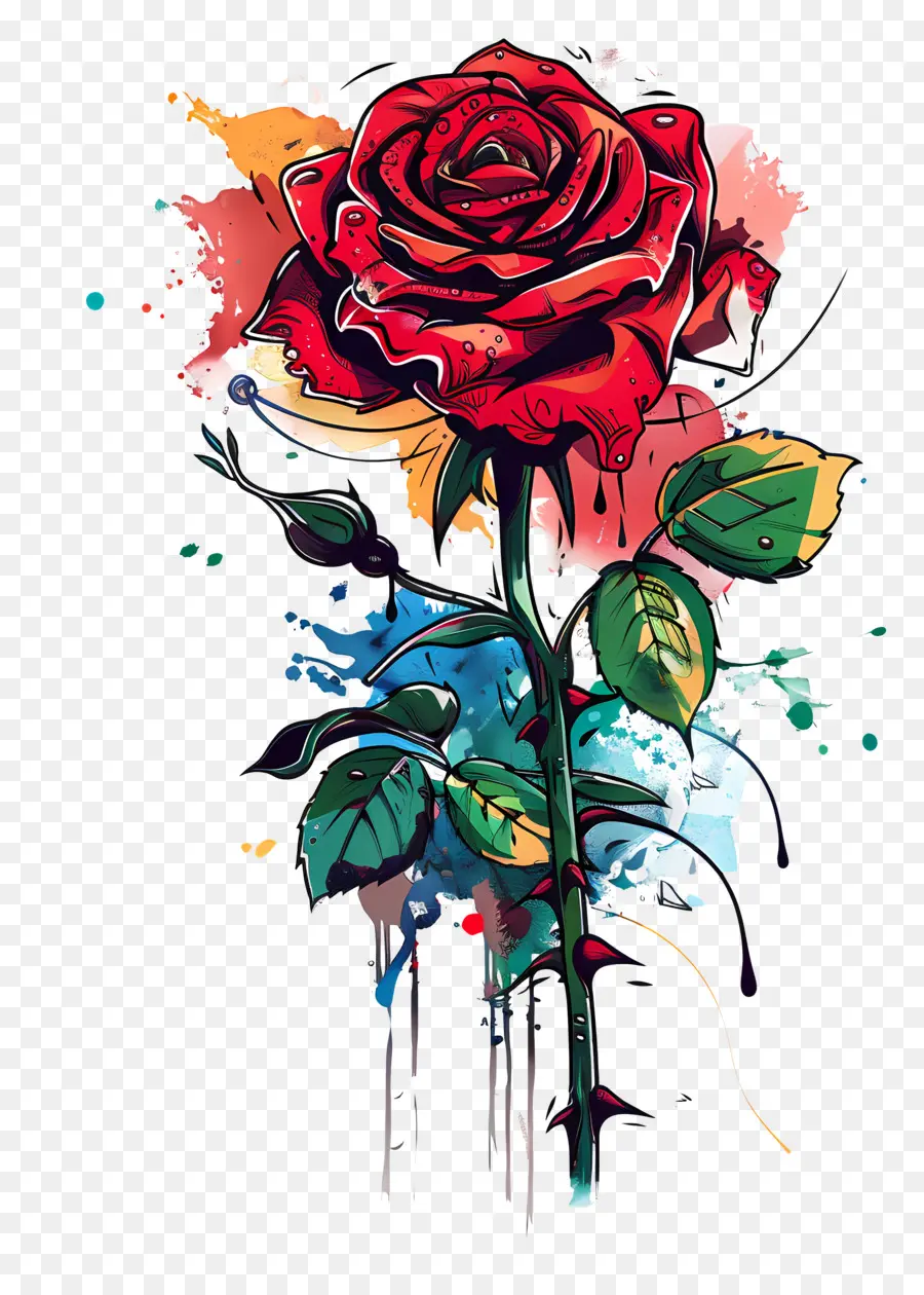 Rose Tattoo，Rosa Roja PNG