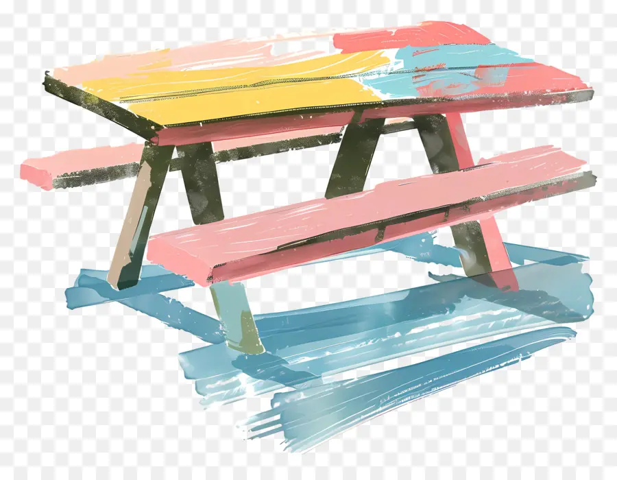 Mesa De Picnic，Ajuste Al Aire Libre PNG