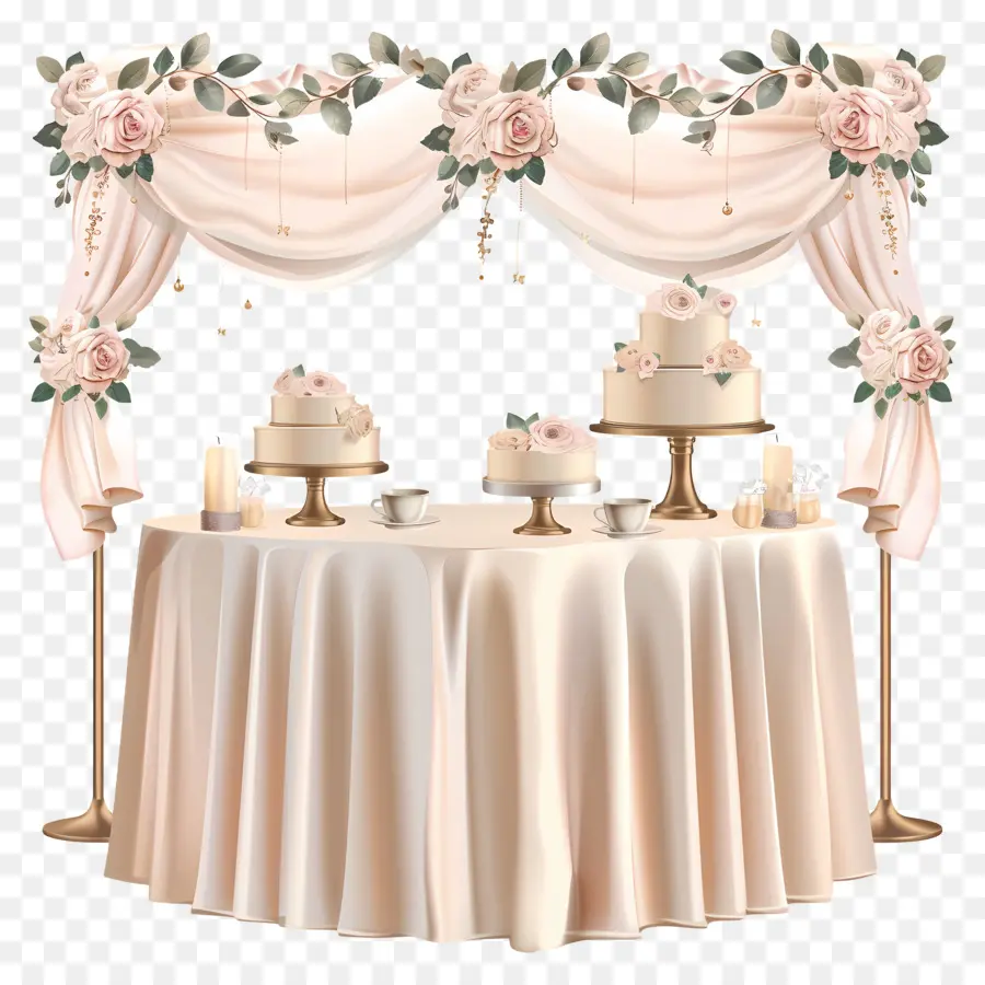 Mesa De Boda，Pastel De Bodas PNG