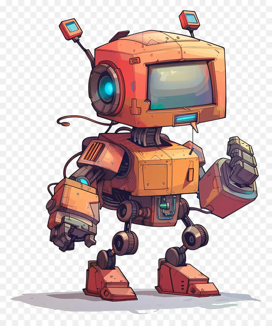 Robot Mech，Robot De Dibujos Animados PNG