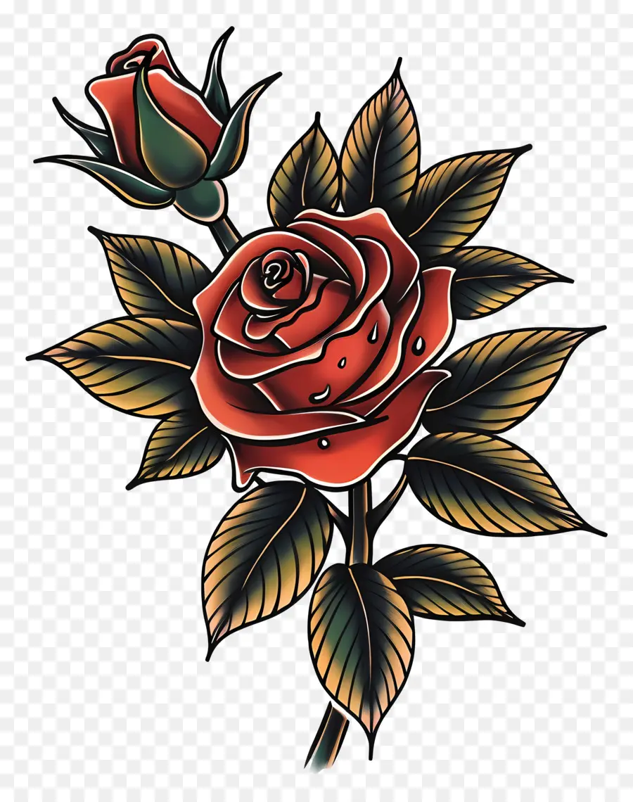 Rose Tattoo，Rosa Roja PNG