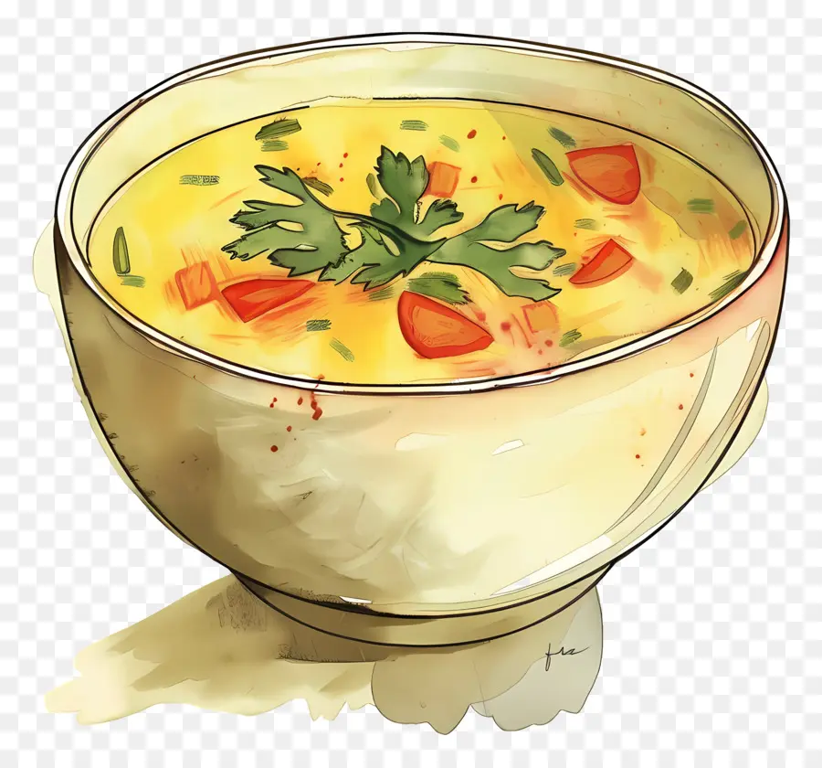 Sopa，Pintura A La Acuarela PNG