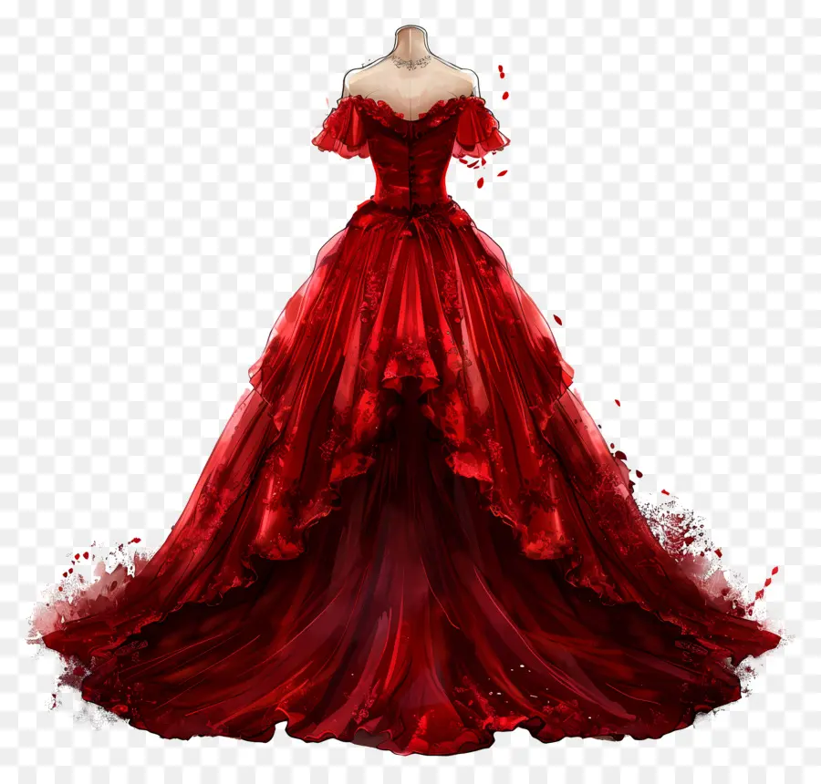 Vestido De Novia Rojo，Vestido Rojo PNG