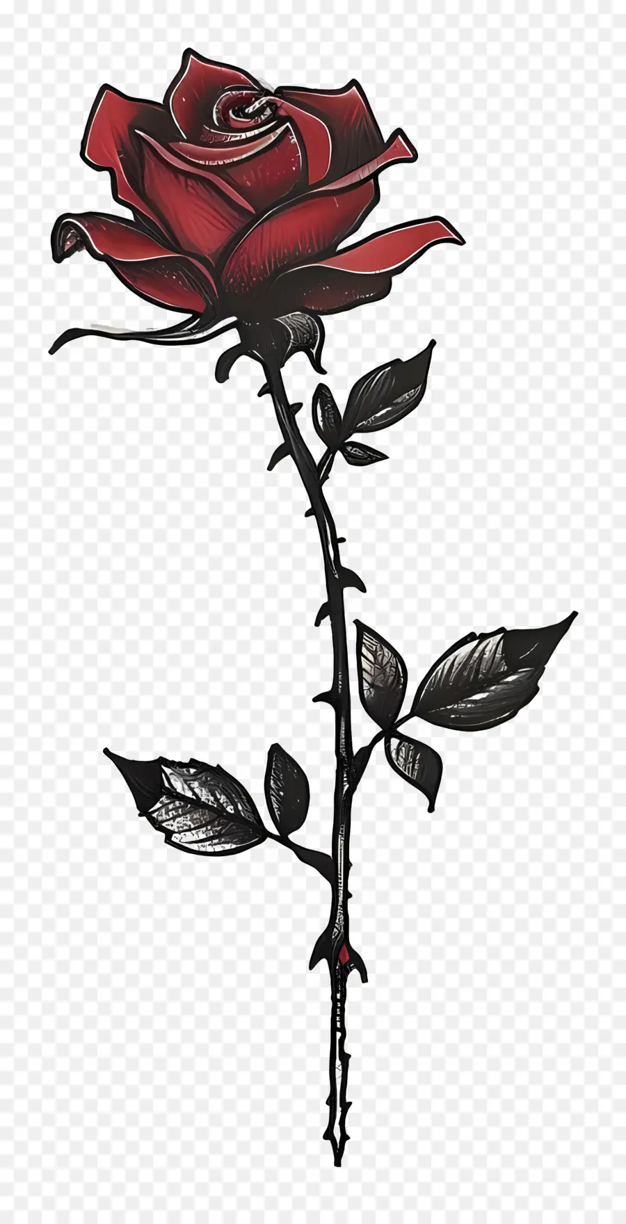 Rose Tattoo，Rosa Roja PNG