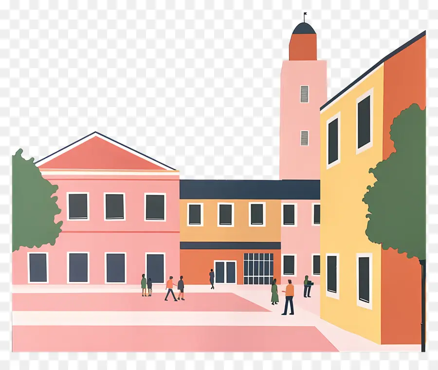 La Escuela，Paisaje Urbano PNG