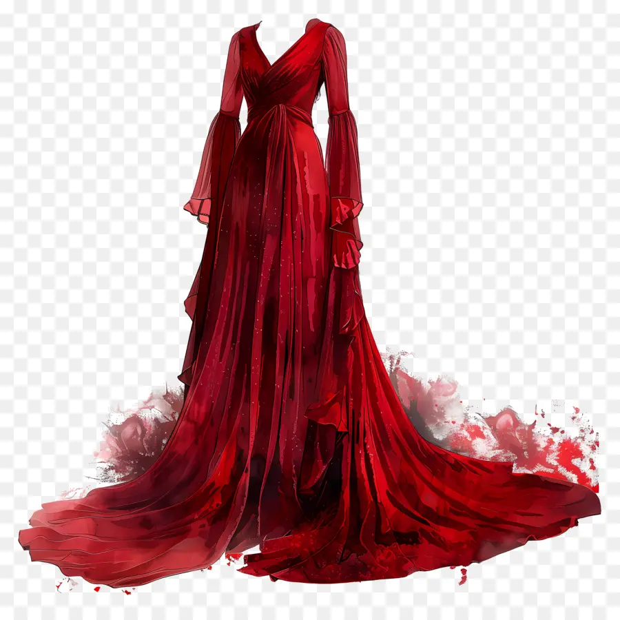 Vestido De Novia Rojo，Vestido Rojo PNG