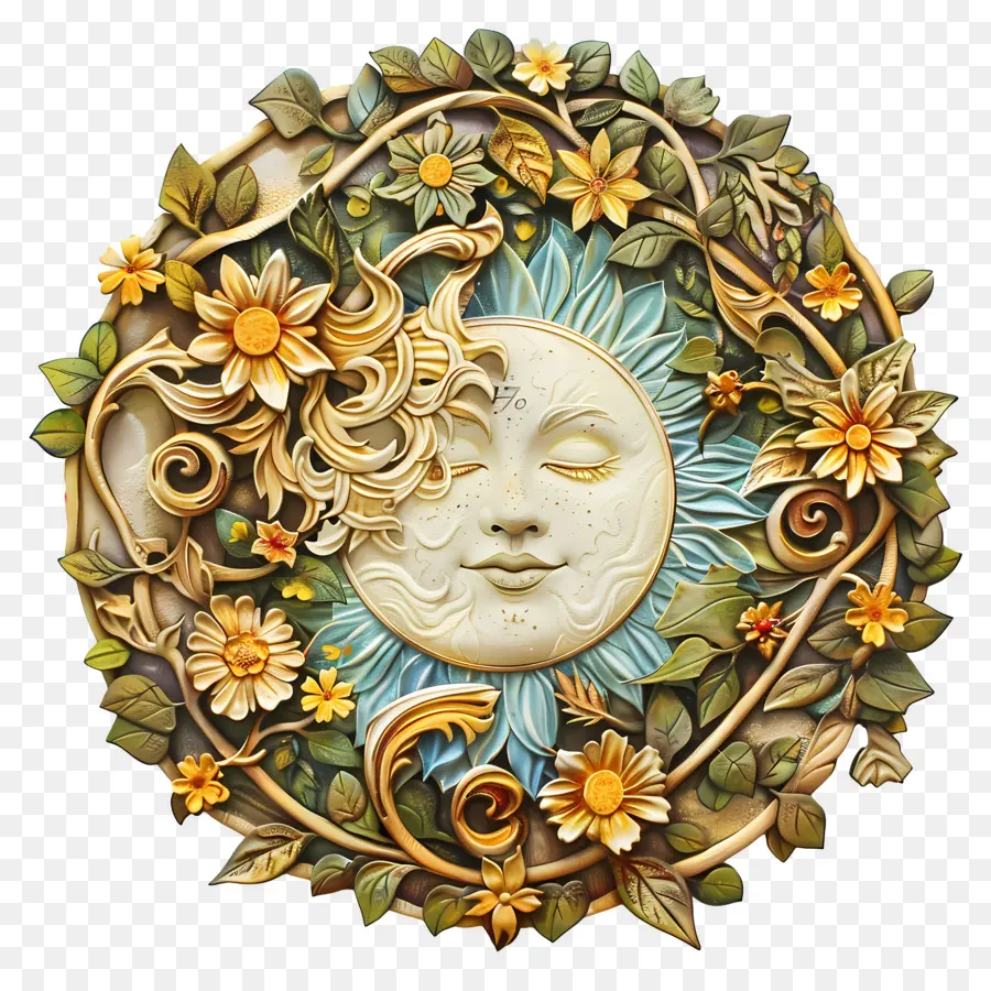 Solsticio De Junio，Corona De Flores PNG