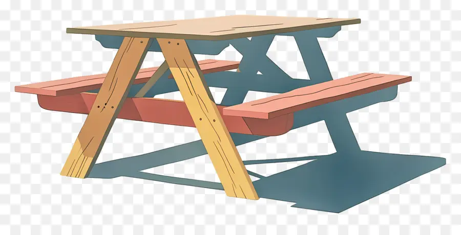 Mesa De Picnic，Mesa De Picnic De Madera PNG