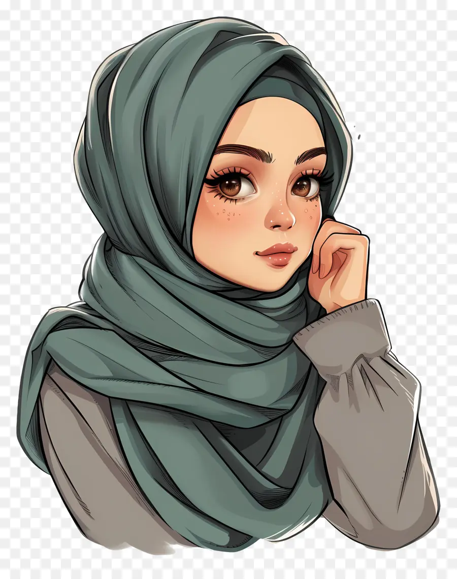 Hijab，Mujer Musulmana PNG