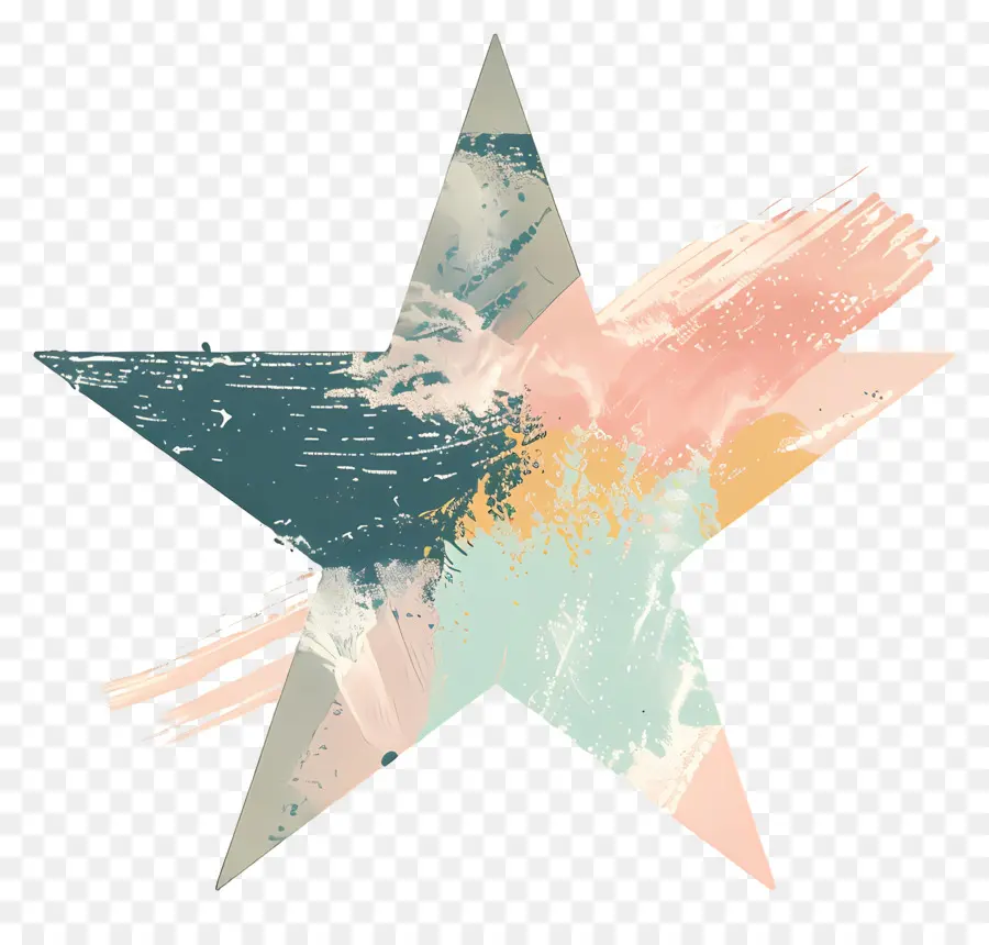 Estrella，Estrella Colorida PNG