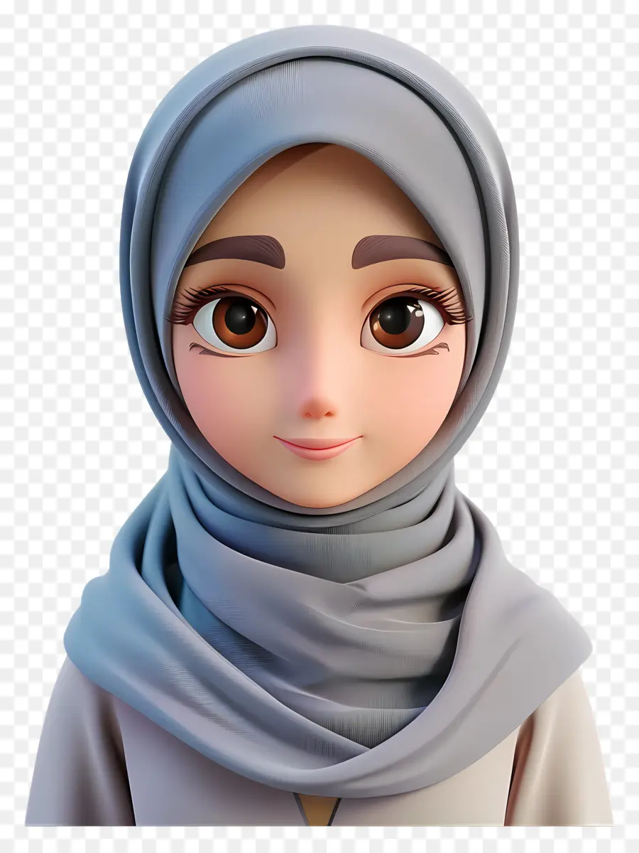 Hiyab，Chica Animada PNG