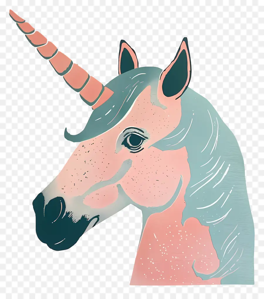 Unicornio，Rosa Y Azul PNG